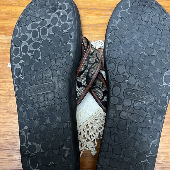 Coach Juliet Leather Flip Flop Size 9 9.5 - Picture 5 of 5